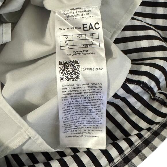 Guess Black White Gingham Pencil Dress Sleeveless Size 0 Retro Flirty Fun - Picture 3 of 6